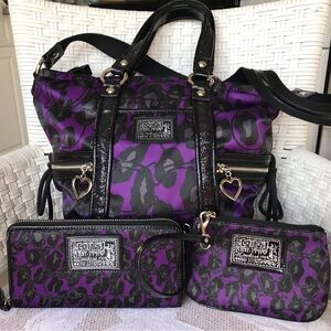 Coach Daisy Poppy Glam Glitter Ocelot Set
